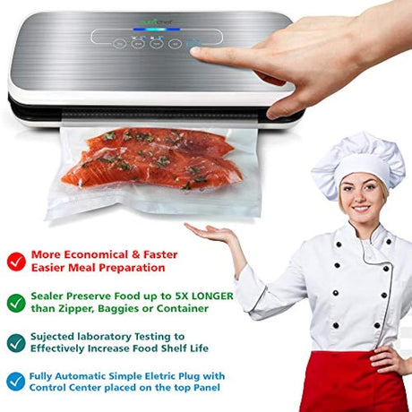 Sellador al vacío  Plateado NutriChef  PKVS18SL