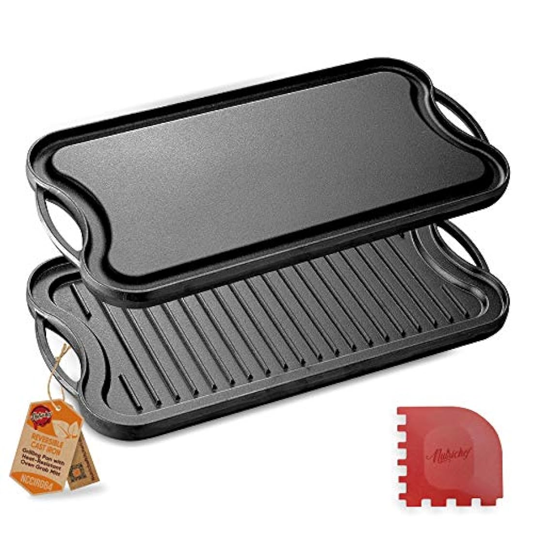 Sarten de hierro fundido reversible NutriChef NCCIRG64