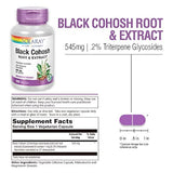 Solaray Cohosh Negro raíz Suplemento, 545 mg, 120 unidades
