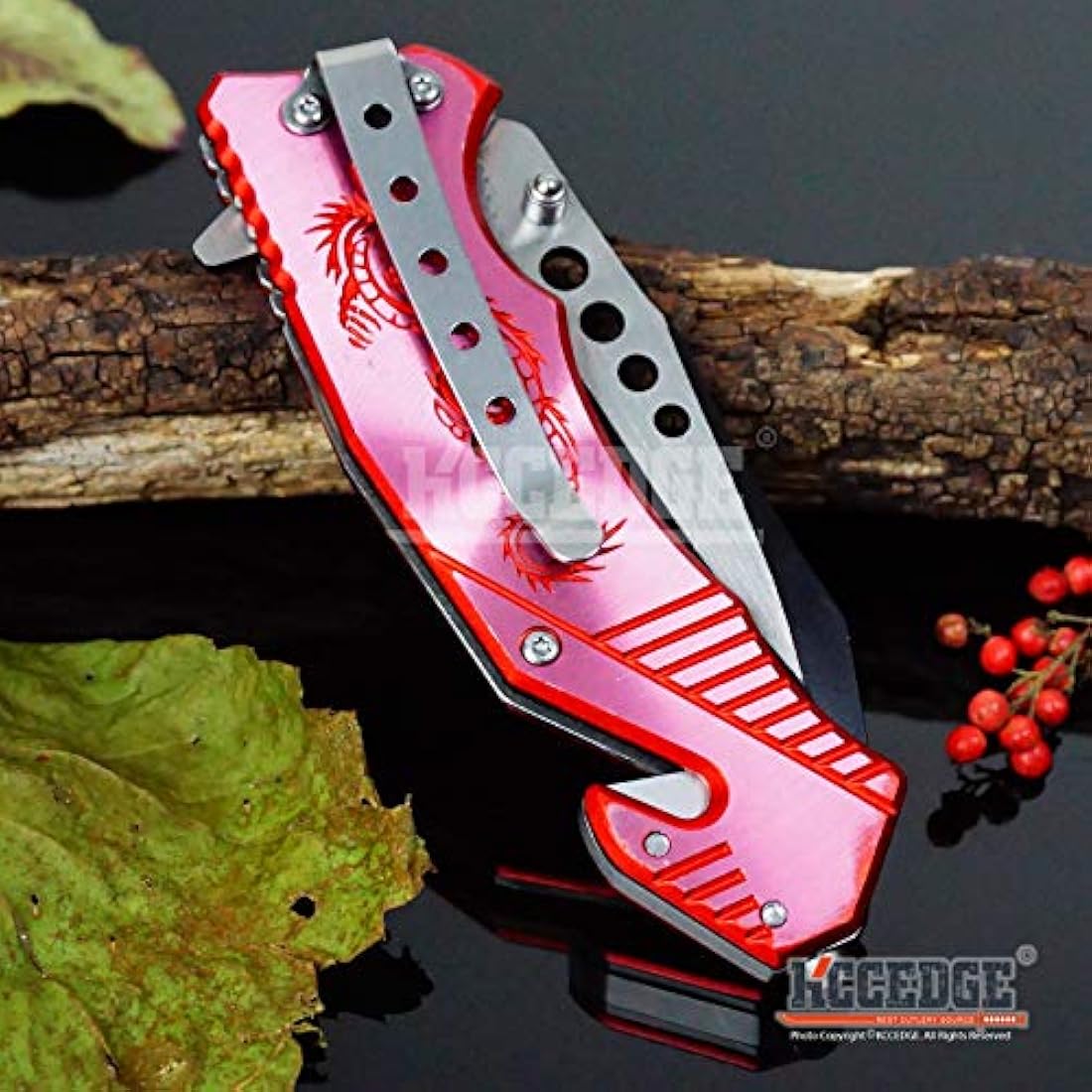 KCCEDGE - Cuchillo de bolsillo EDC para camping.