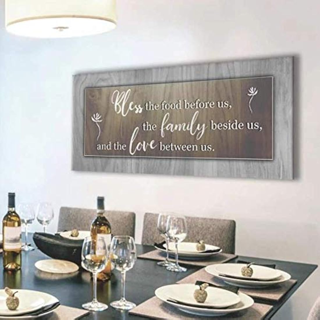 Sense of Art - Lienzo enmarcado en madera con texto
