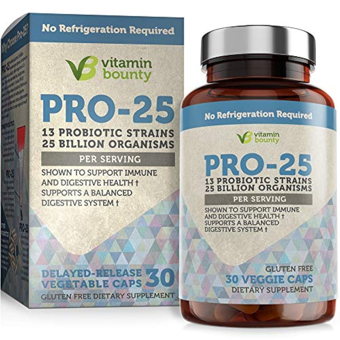 Suplemento Vitamin Bounty, PRO 25, con 13 probióticas