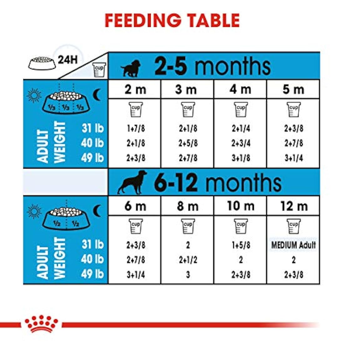 Alimento seco para cachorros, medianos