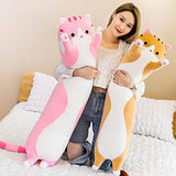 Peluche de gato alargado color rosa 132cm de alto
