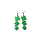 Aretes de trébol de San Patricio para mujer