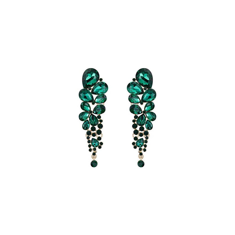 Aretes colgantes de clip para mujer