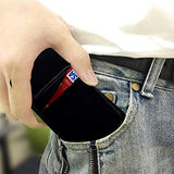 Paquete de 4 soportes para tarjetas de teléfono celular con adhesivo adhesivo para la parte posterior del teléfono, fundas elásticas para tarjetas de identificación, bolsillo para tarjetas de crédito, billetera para teléfonos inteligentes Android