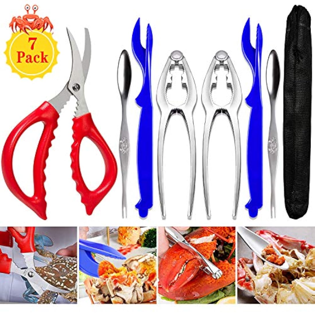 Seafood Tools - Juego de tenedores para cangrejos y craquela