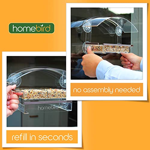 Comedero para pájaros con ventosas fuertes – Ventosa para pájaros caseros alimentador para pájaros ventana de pájaros transparente para ventana, comedero para pájaros de casa, amantes de la vida salvaje
