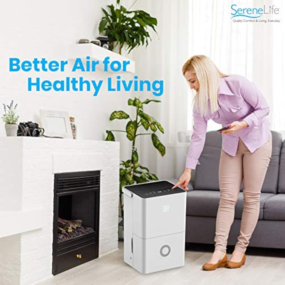 Deshumidificador electrónico compacto SereneLife SLDEHU50