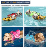Chaleco salvavidas para perro Bulldog Francés, chaleco salvavidas con diseño de alas para mascotas, salvavidas de flotación para perros, traje de baño con asa para natación, piscina, playa, canotaje, para cachorros pequeños, medianos y grandes