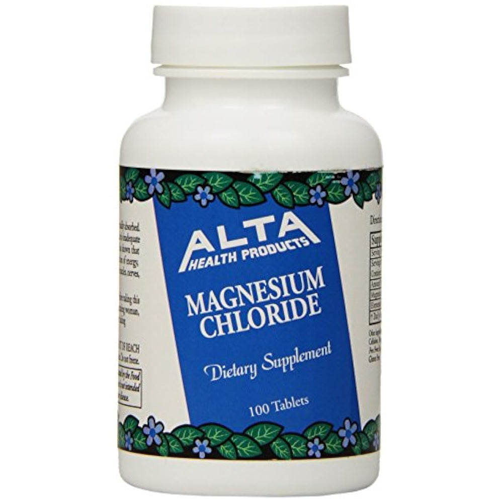 Tabletas de cloruro de magnesio de Alta Health, 100 unidades