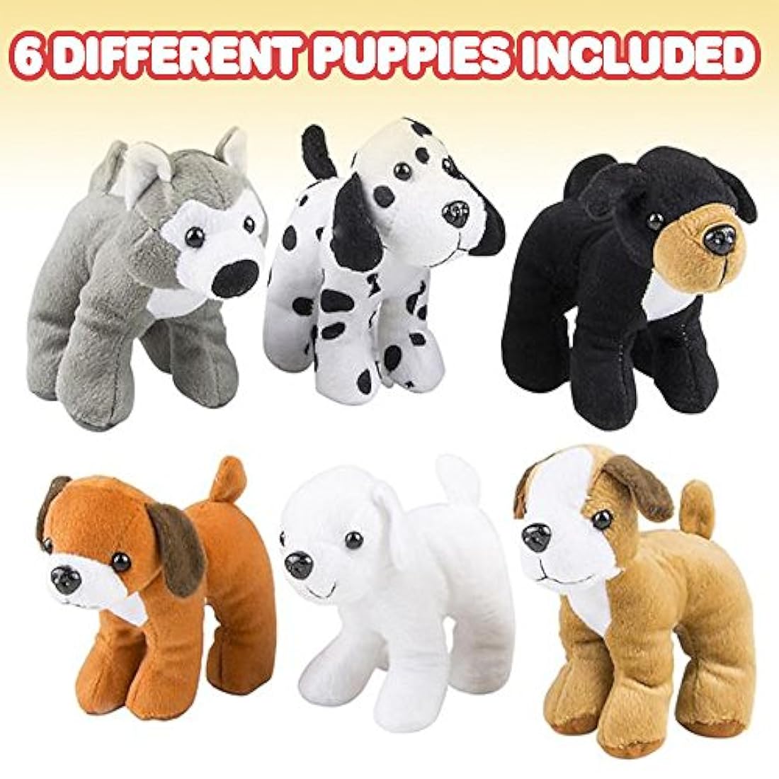 Peluches Surtido de peluches de perro, 12 unidades