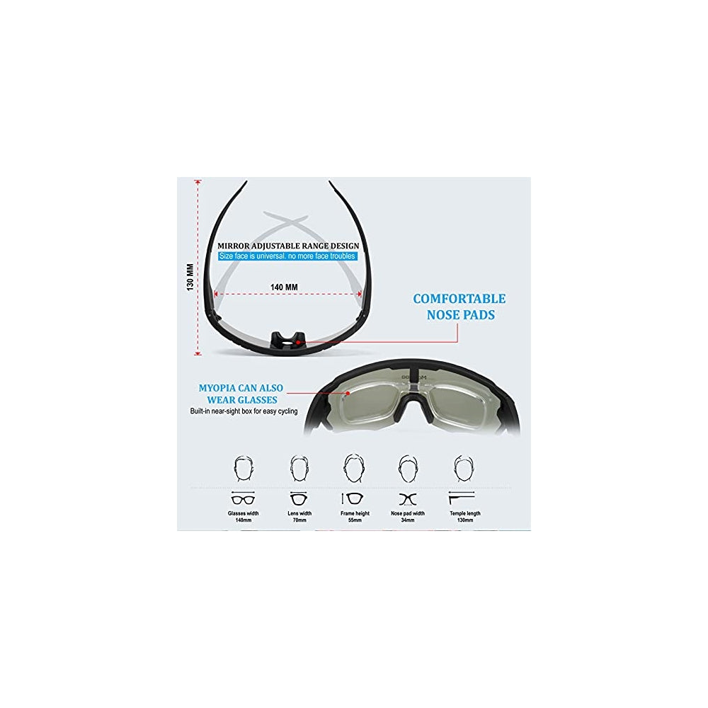 Lentes deportivos de ciclismo polarizadas