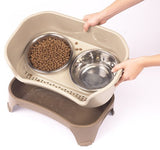 Cuencos elevado para perros y  gatos de acero inoxidable