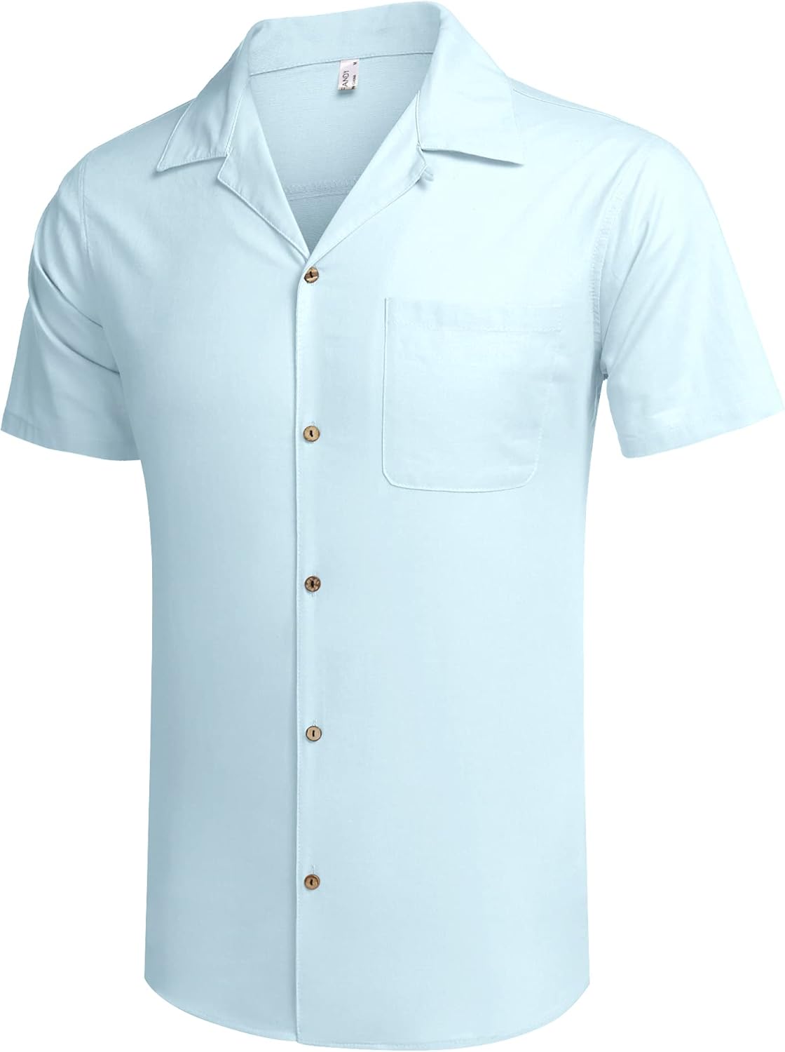 Camisas Azul Talla: M con botones para hombre COOFANDY