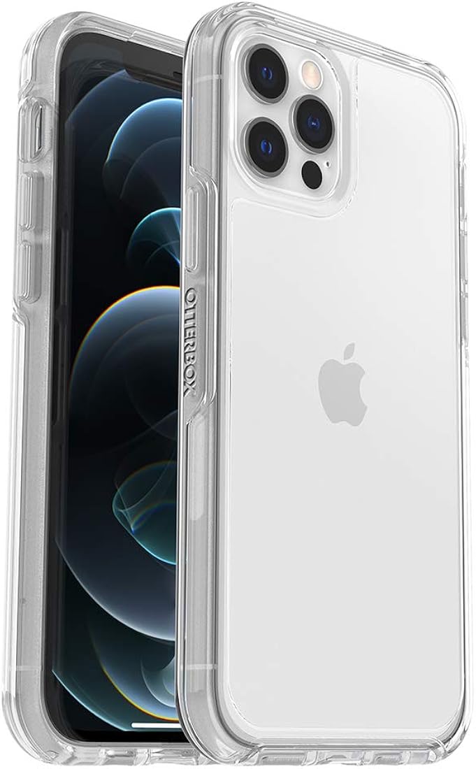 OtterBox Symmetry Clear Series - Funda para iPhone 12 y iPhone 12 Pro, transparente
