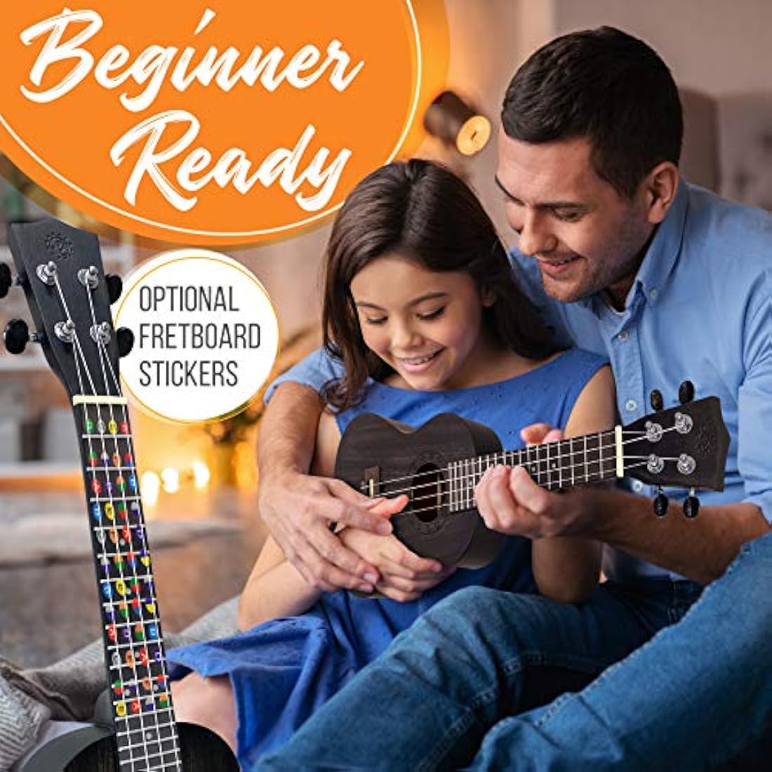 Kit de ukelele de concierto de caoba PYLE-PRO PUKT8880