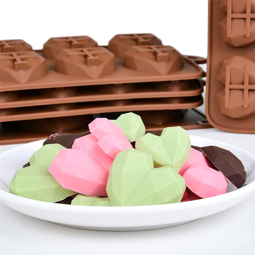 Moldes de Silicona Corazón 3D, 15 Cavidades, Para Chocolates