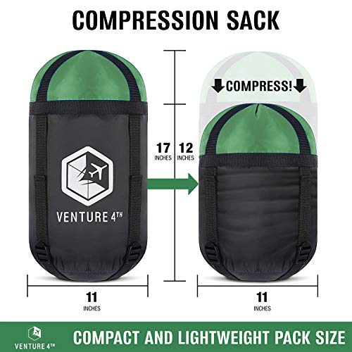 VENTURE 4TH - Saco de dormir para mochilero, para adultos