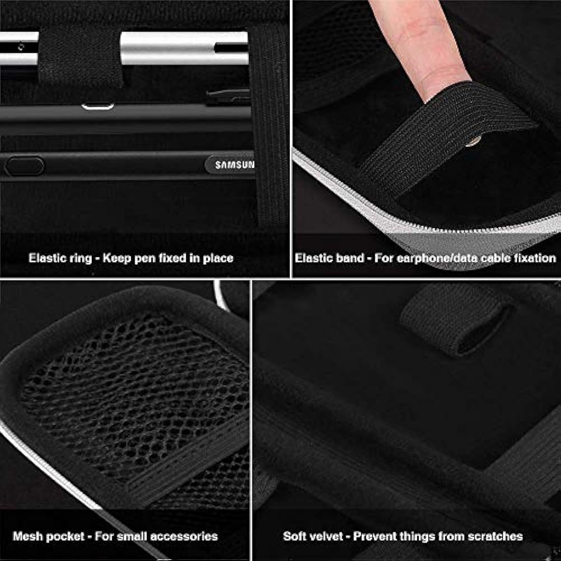 AGPTEK - Funda de piel sintética cables, usb,