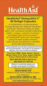 Ginkgo Vital 3 con Eleuthero siberiano y Ginseng