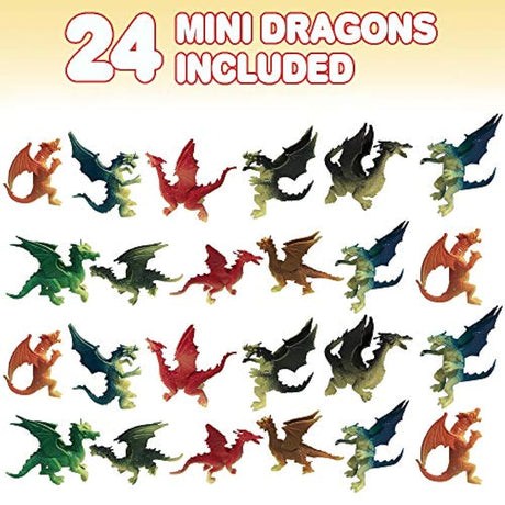 Mini dragones paquete de 24 diseños surtidos