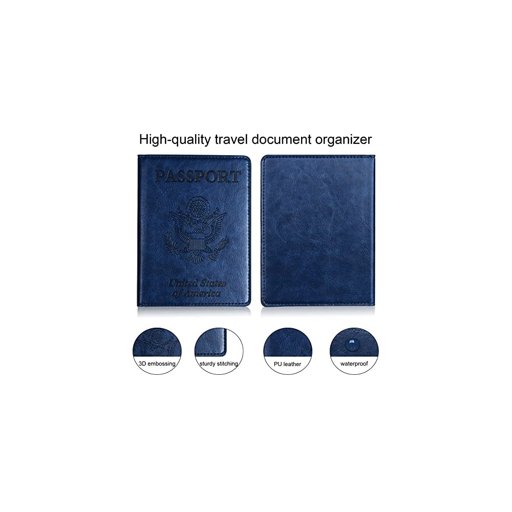 Porta Documentos y Tarjetas para pasaporte y tarjetas azul