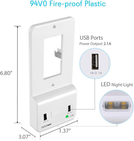 Tapa de salida de carga USB PYLE-HOME PWPLGULT214