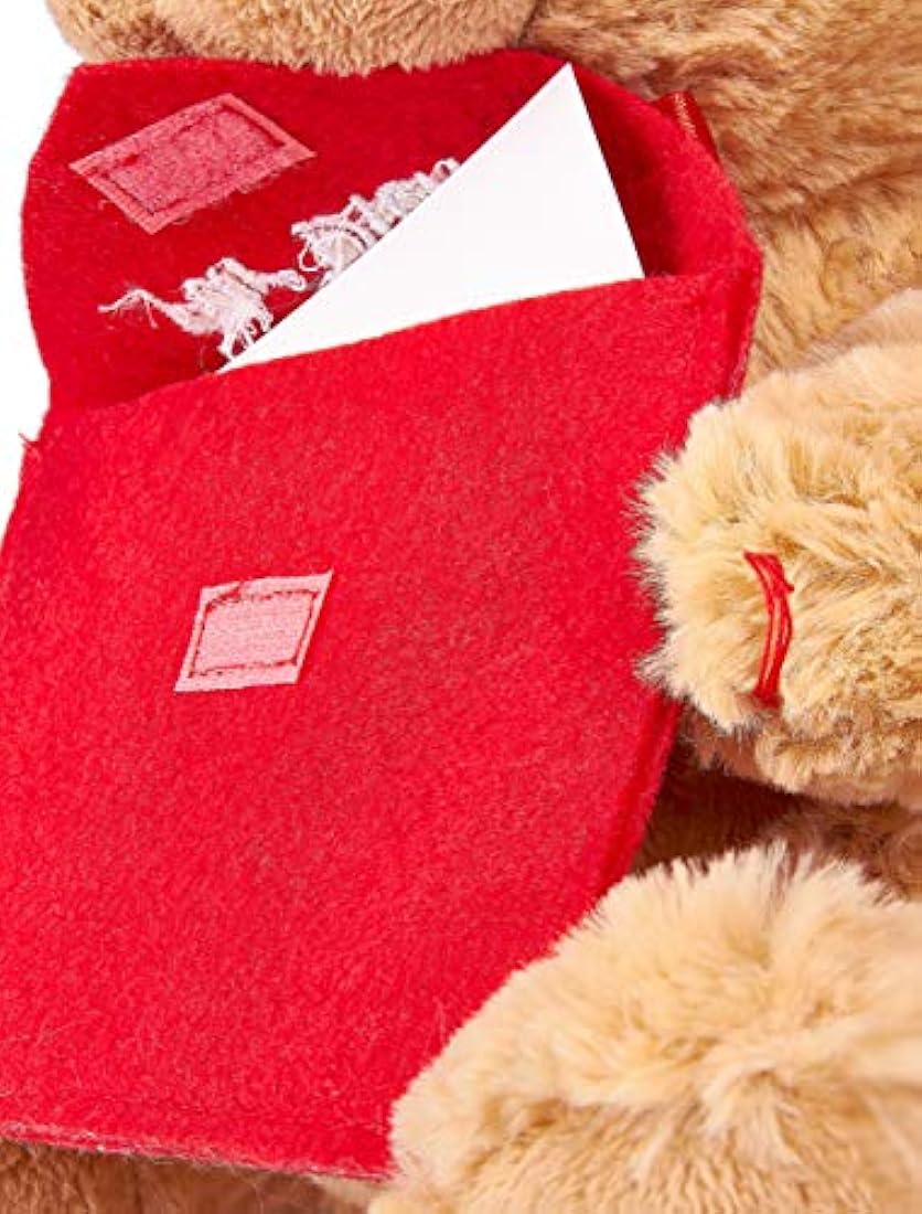 Peluche diseño de Oso con sobre rojo, 9.1 in, Brubaker