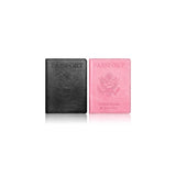 Porta Documentos y Tarjetas Soporte para pasaporte negro