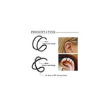 Aretes de plata para orejas simples  sin perforación