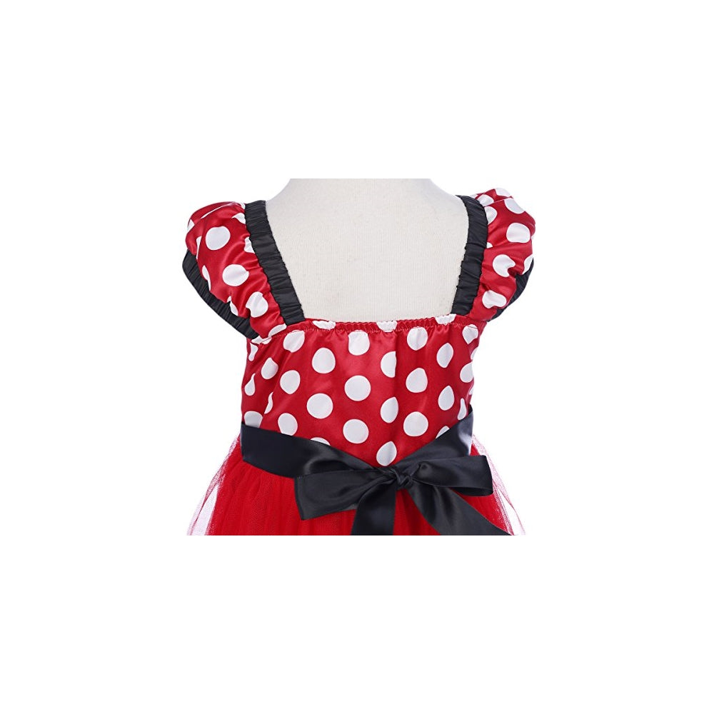 Disfraces de princesa con lunares rojo talla 2 años