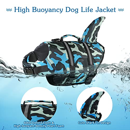 Dogcheer Chaleco salvavidas para perro, sirena de tiburón