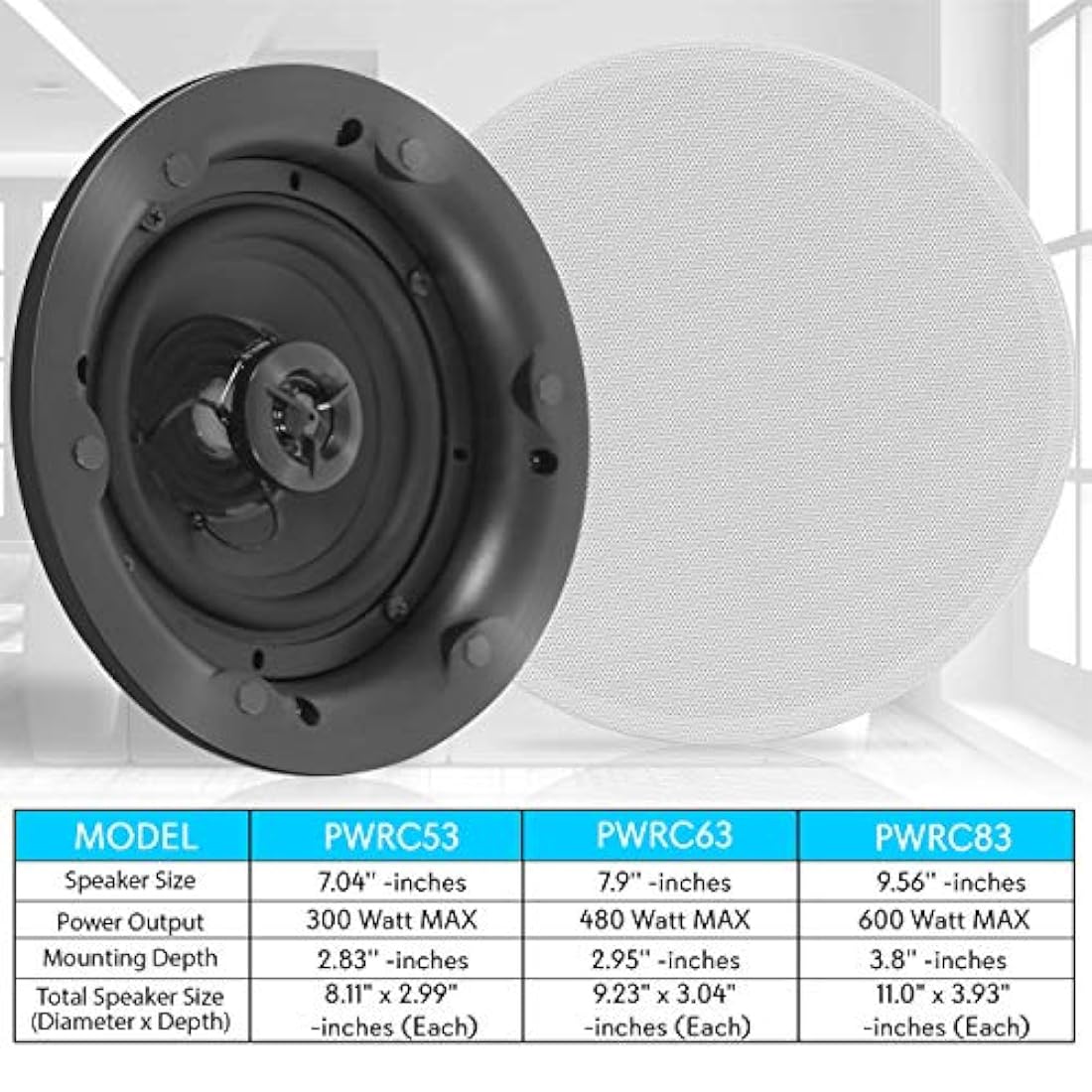 Parlante para montaje en pared y techo PYLE-HOME PWRC53