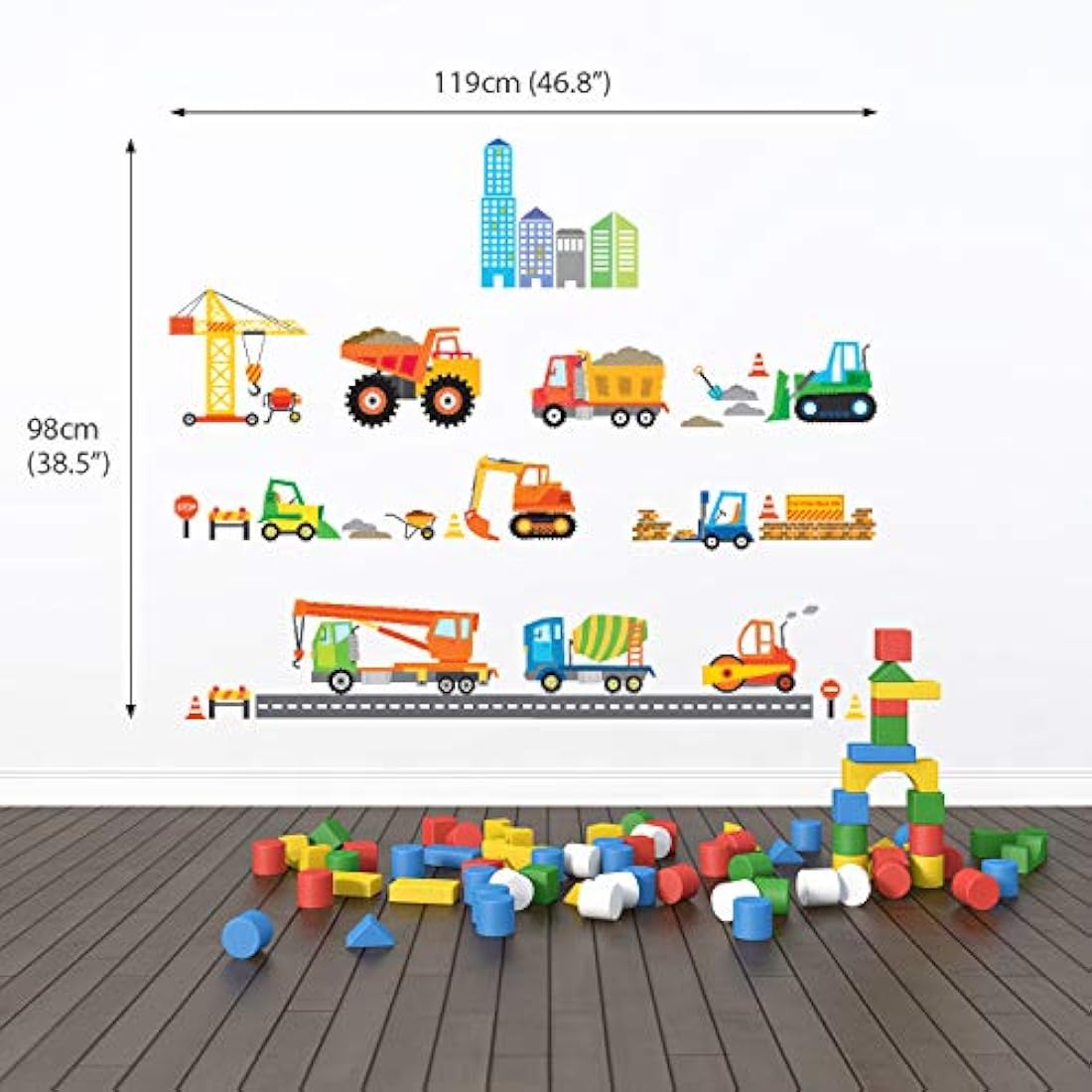 Adhesivos decorativos para pared, diseño de obra infantil