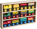 Juego de tren de madera de 12 piezas magnético