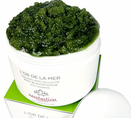 Exfoliante corporal anticelulítico orgánico, con sal marina