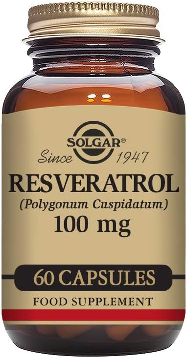 Suplemento Solgar - Resveratrol 100 mg, 60 cápsulas veg