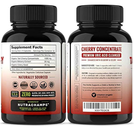 Concentrado de cerezo orgánico de tarta – 1000 mg Suplemento