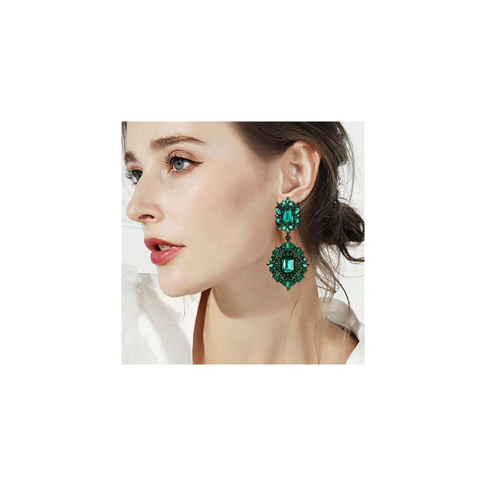 Aretes de araña colgantes con clip para mujer