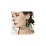 Aretes de araña colgantes con clip para mujer