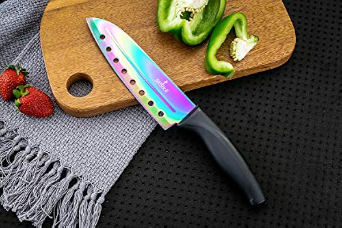SiliSlick Kit de iniciación para cocina 5 cuchillos de acero