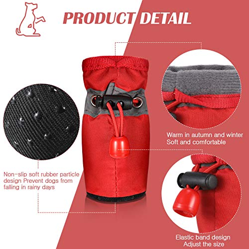 4 juegos de zapatos impermeables para perro, botas de lluvia y nieve, transpirables, protectores de patas, antideslizantes, botas de perro de suela suave con cordón ajustable para perro