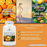 Nature's Lab Super Vitamin C - 1000mg as Calcium Ascorbate - 120 Count (60 Day Supply) Gentle, Non Acidic 200mg Quercetin and 200mg Citrus Bioflavonoids Non GMO, Gluten Free, Lab Tested Made in The US