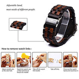 Reloj de madera con fecha de movimiento analógico