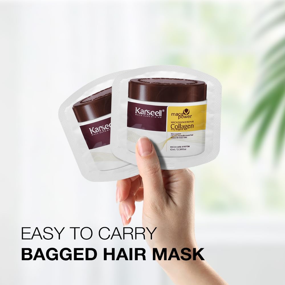 Tratamiento capilar con colágeno, aceite de argán, cabello seco