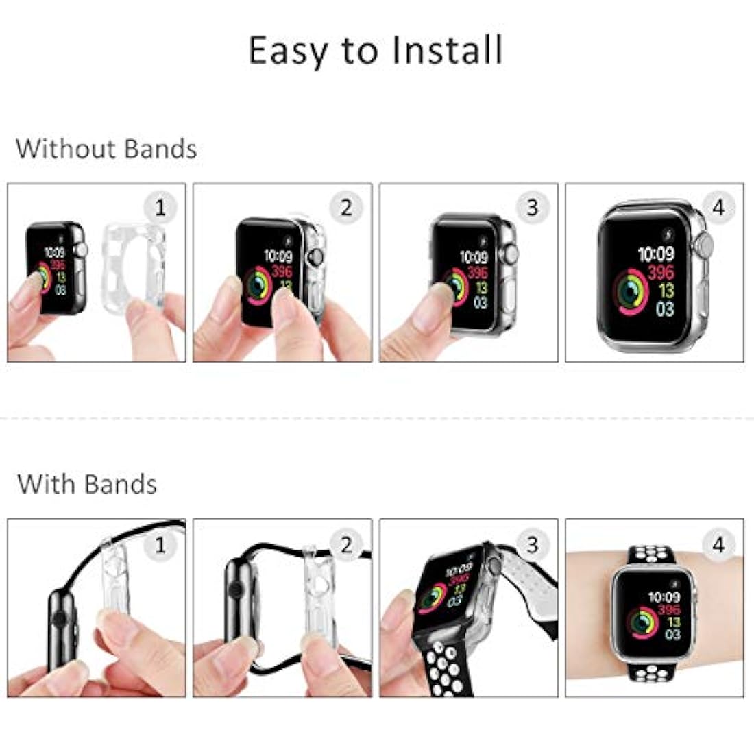 Funda para Apple Watch (1.654 in, 1.496 in, 2 unidades)