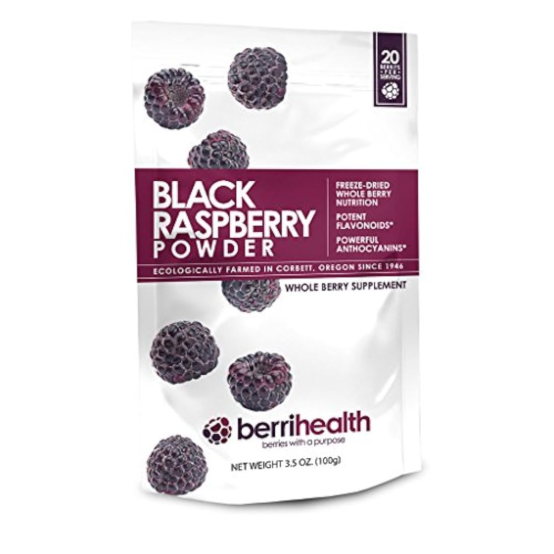 100% auténtico polvo de frambuesa negra - 3.53 oz