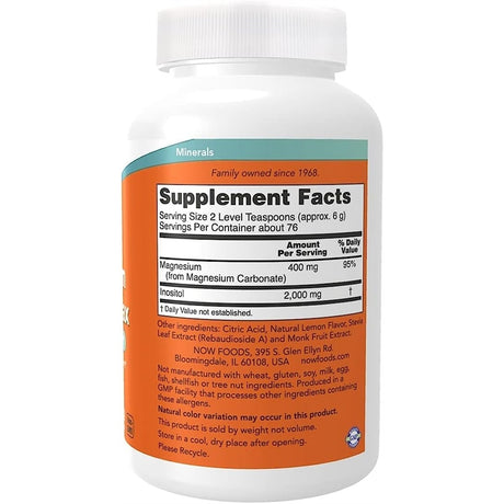 Suplementos Polvo de inositol 100% puro  1 libra  2 unidades